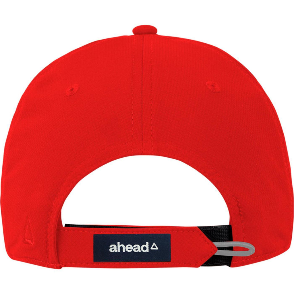 Ahead Frio Stretch Performance Cap, Unstructured Embroidery - University Red - View 5