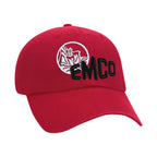 Ahead Largo Washed Twill Dad Cap Embroidery - University Cardinal - View 1