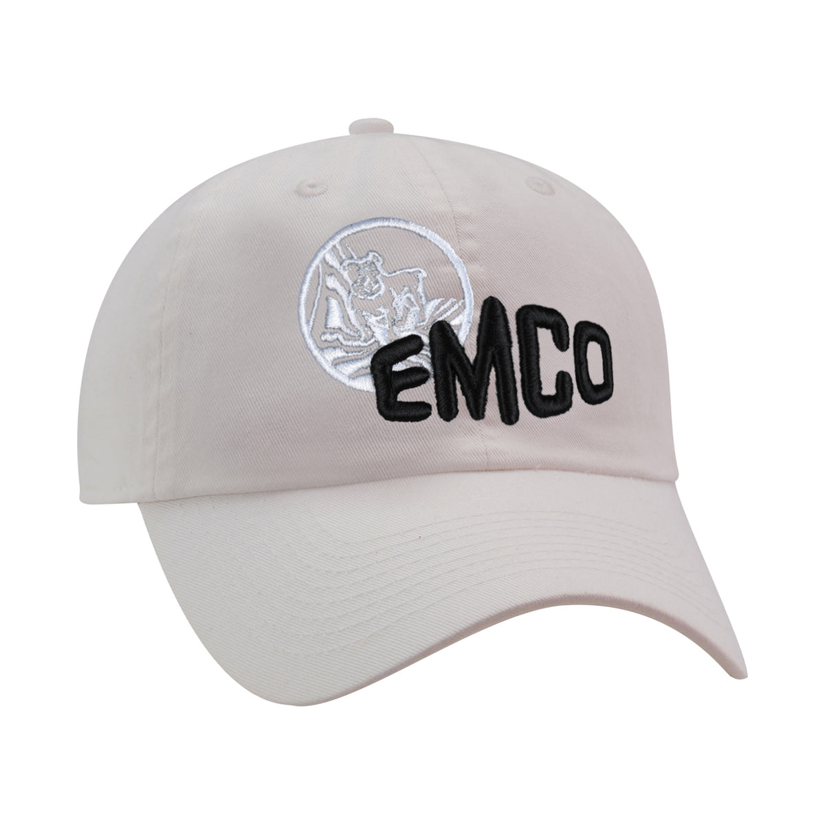 Ahead Largo Washed Twill Dad Cap Embroidery - White - View 1