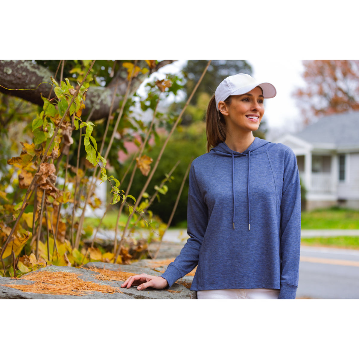 Ahead Largo Washed Twill Dad Cap Transfer - White - View 6