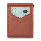 Ahead Leather Folding Wallet with Money Clip Full Color - Brown - View 5
