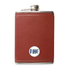 Ahead Leather Wrapped Flask, 8 oz Full Color - Brown - View 1