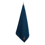 Ahead Microfiber Waffle Golf Towel with Carabiner, 17 x 38 Inches Embroidery - Navy/Grey - View 1