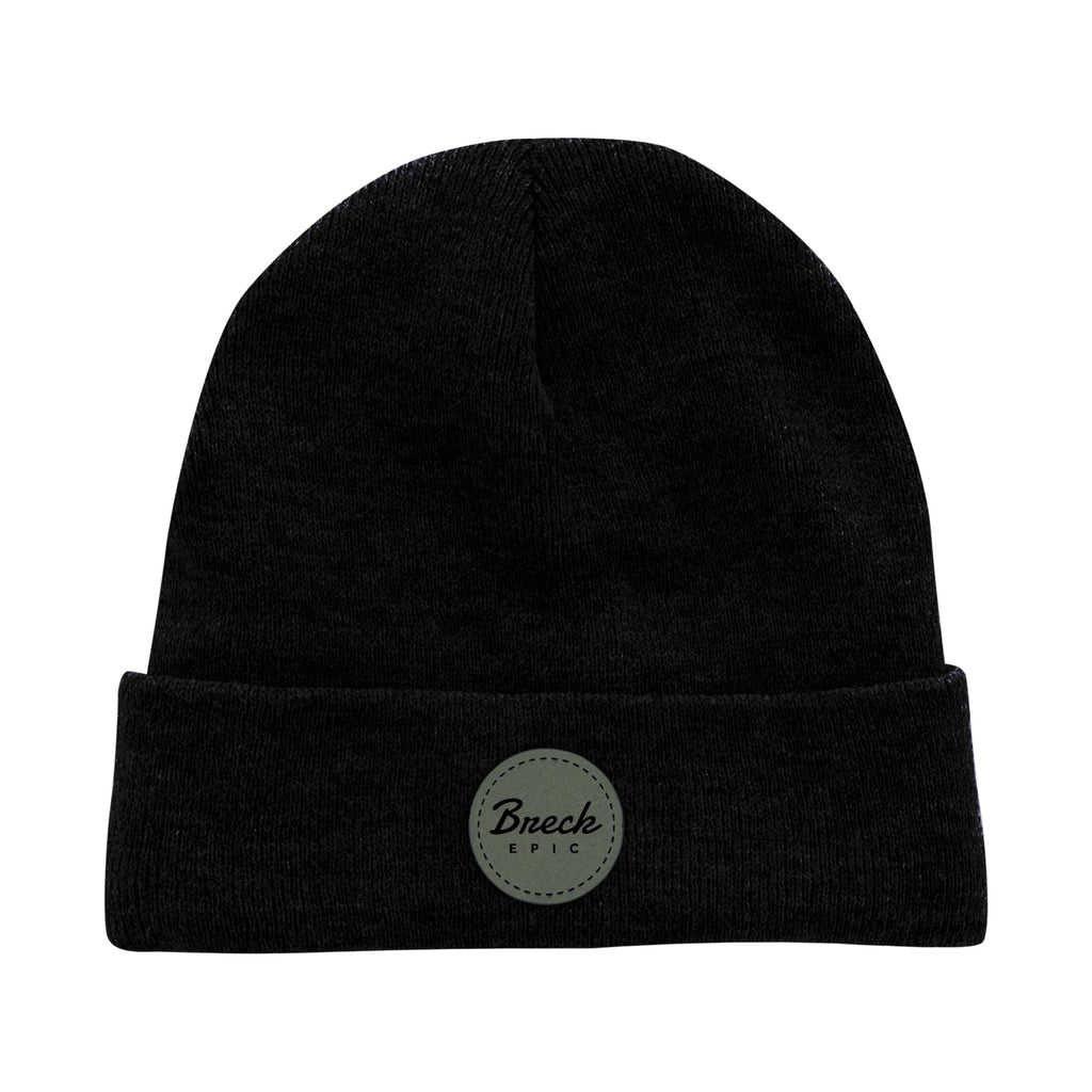 Ahead Newfoundland Fleece Lined Beanie with Cuff Embroidery - Black - View 1