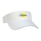 Ahead Scuba Visor in Recycled Tech Fabric Embroidery - White - View 2