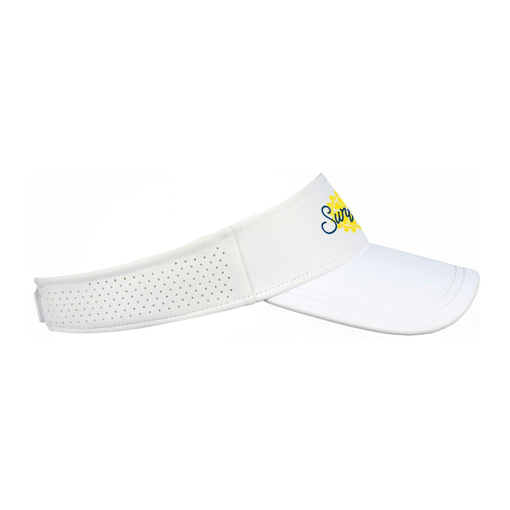 Ahead Scuba Visor in Recycled Tech Fabric Transfer - White - View 6