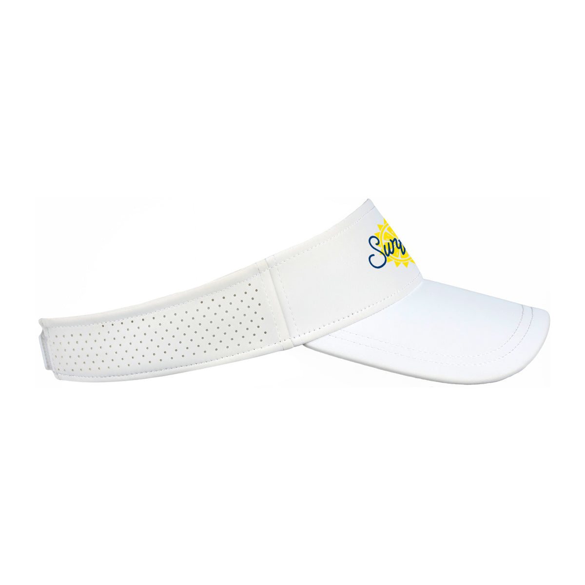 Ahead Scuba Visor in Recycled Tech Fabric Transfer - White - View 8