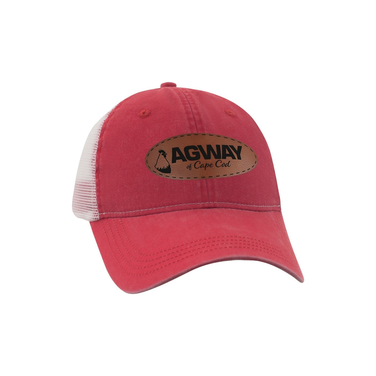Ahead Solana Pigment Dyed Mesh Back Cap Embroidery - Red - View 1