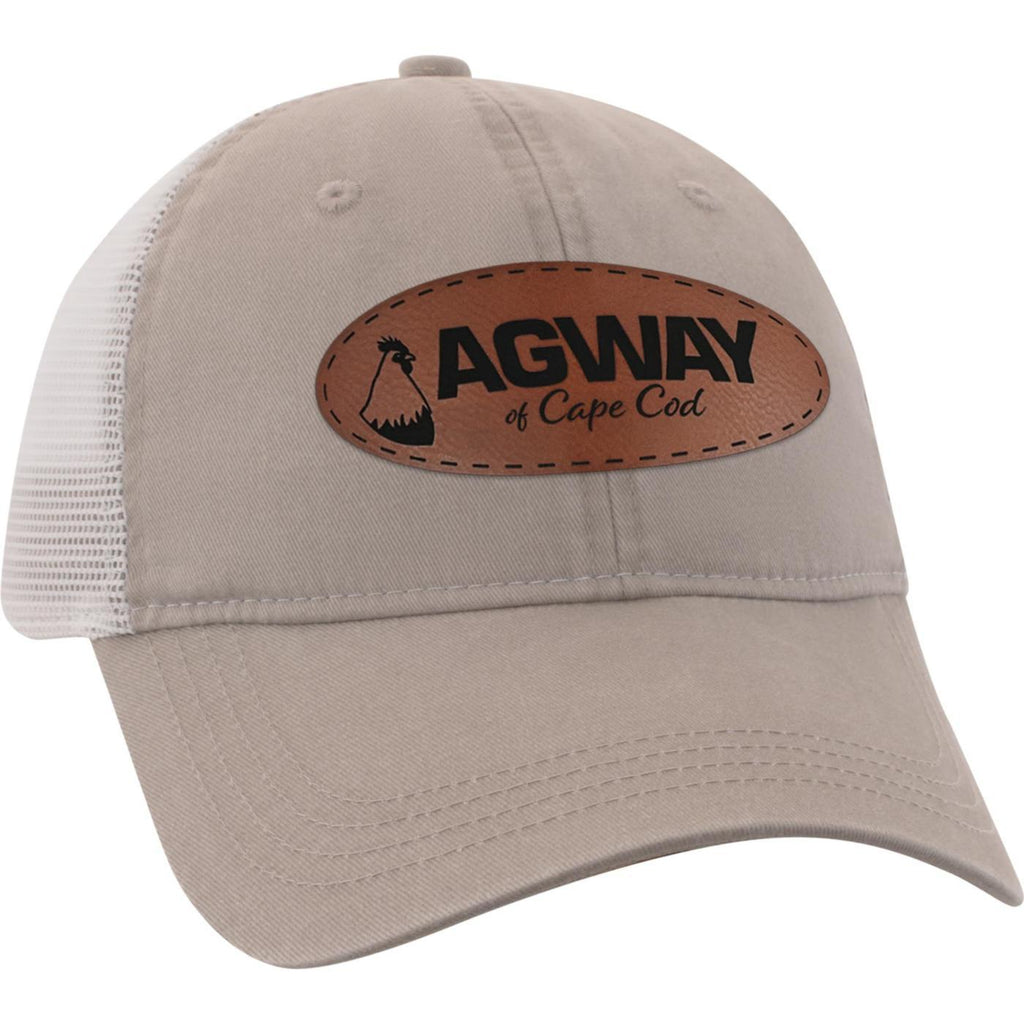 Ahead Solana Pigment Dyed Mesh Back Cap Transfer - Cobblestone - View 1