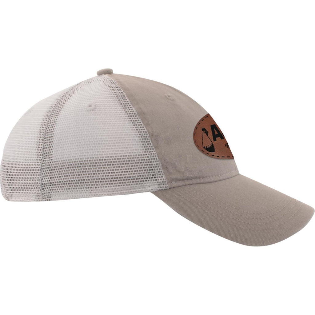 Ahead Solana Pigment Dyed Mesh Back Cap Transfer - Cobblestone - View 2