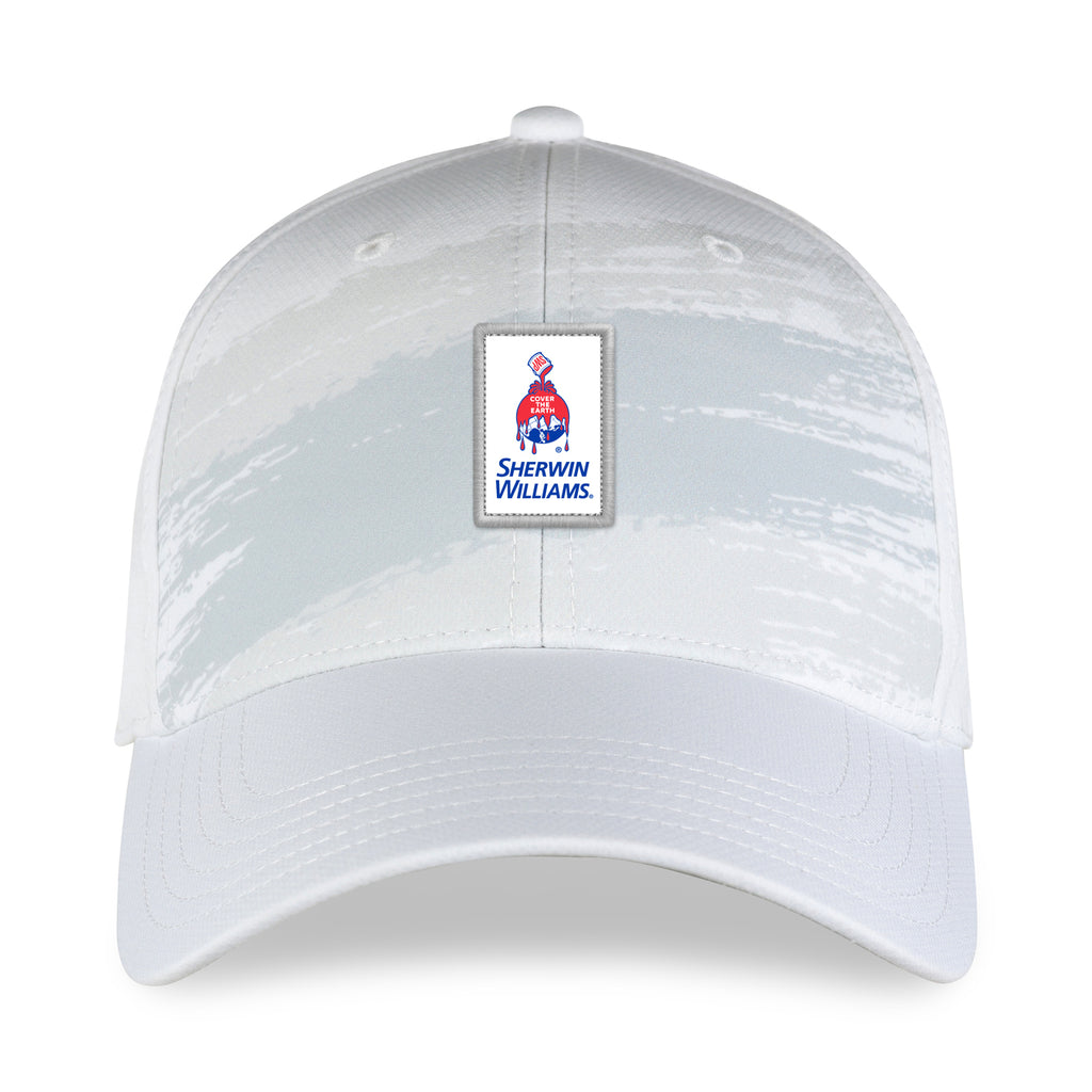 Ahead Splash Pattern Performance Cap Embroidery - White Grey - Splash - View 2