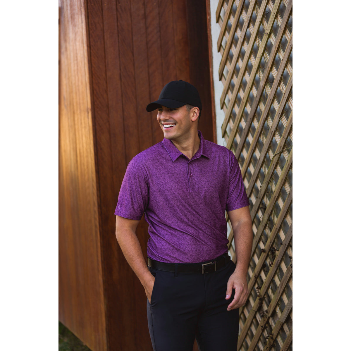 Ahead Stratus Stretch Performance Cap, Structured Embroidery - Black - View 6