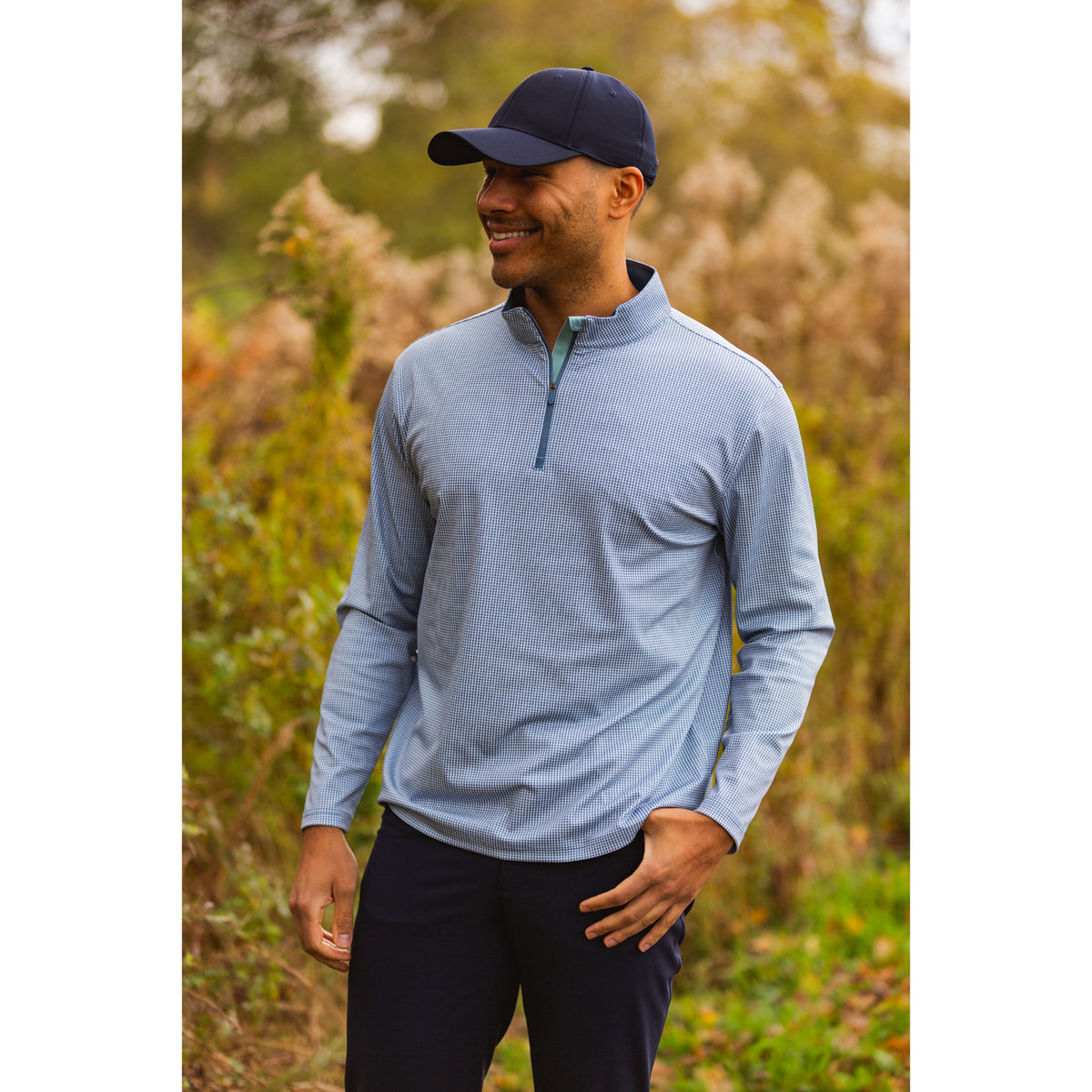 Ahead Stratus Stretch Performance Cap, Structured Transfer - Navy - View 6