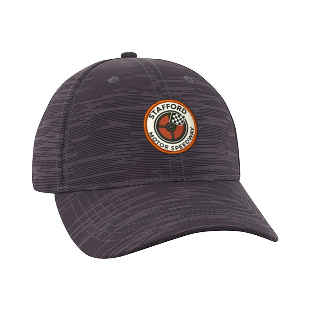 Ahead Streaker Patterned Performance Cap Embroidery - Black/Charcoal - View 1