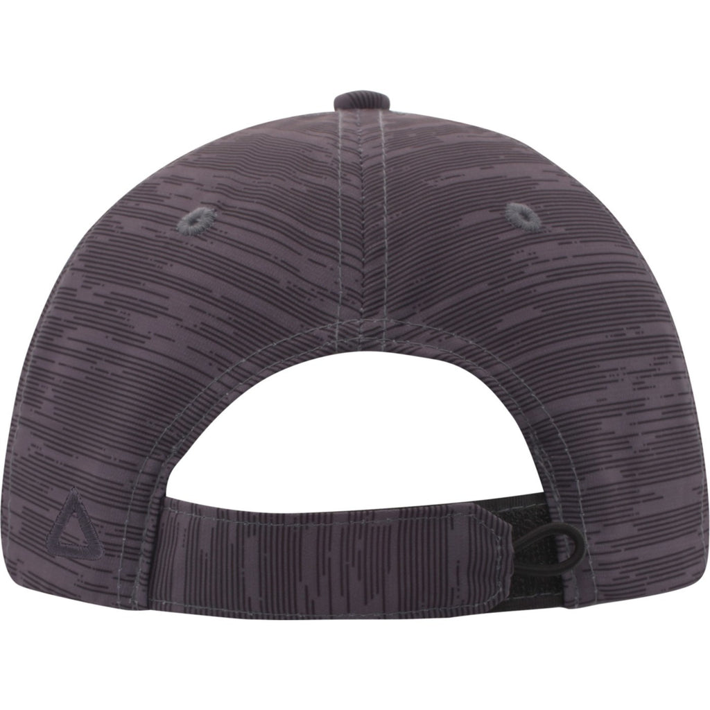 Ahead Streaker Patterned Performance Cap Embroidery - Black/Charcoal - View 3