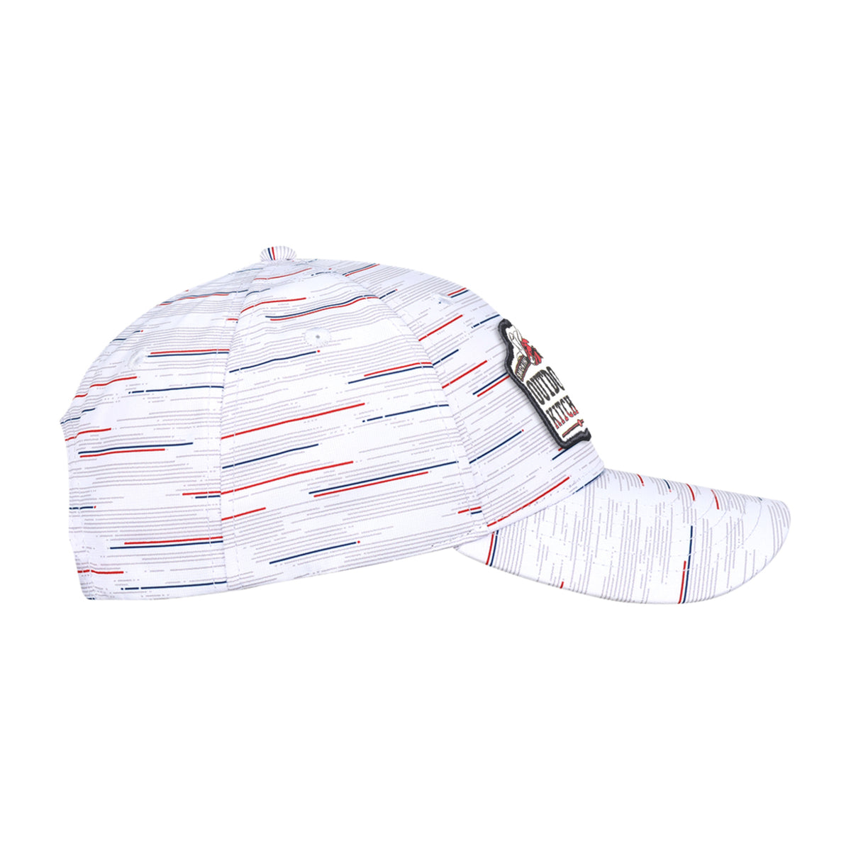 Ahead Streaker Patterned Performance Cap Embroidery - White Grey Americana - View 5