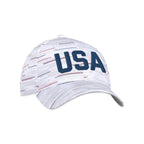 Ahead Streaker Patterned Performance Cap Transfer - White Grey Americana - View 1