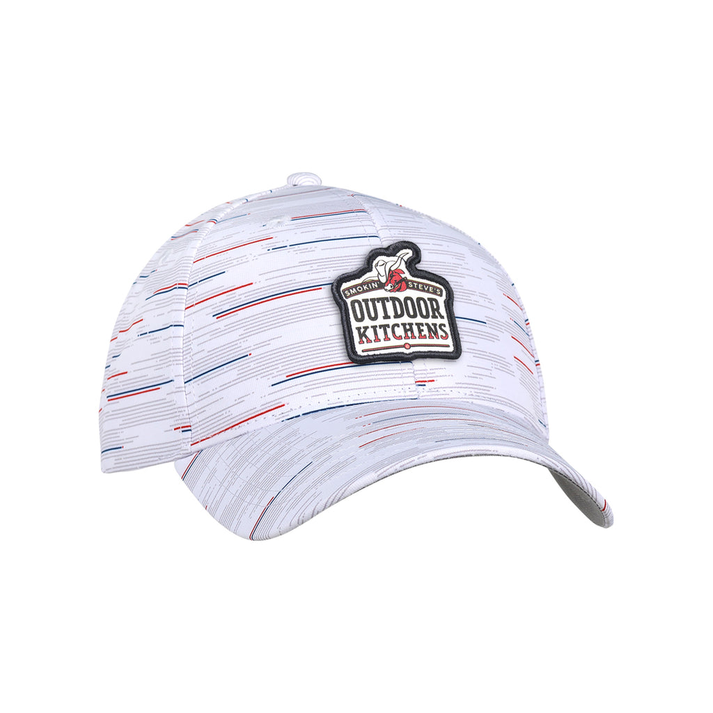 Ahead Streaker Patterned Performance Cap Transfer - White Grey Americana - View 2