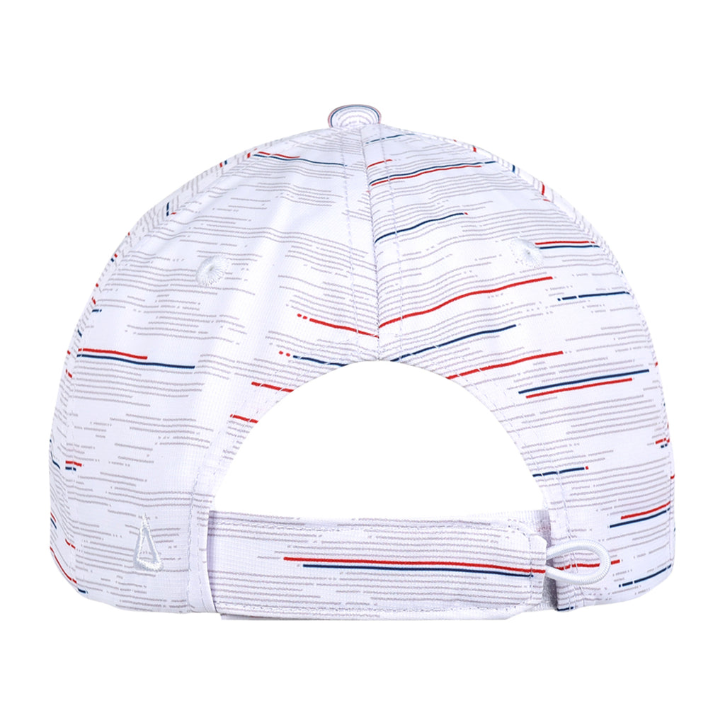 Ahead Streaker Patterned Performance Cap Transfer - White Grey Americana - View 6
