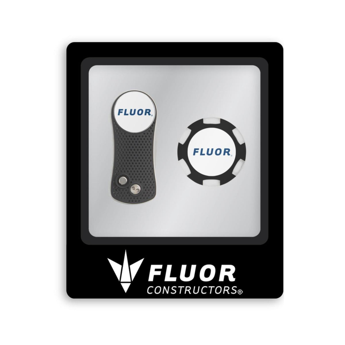 Ahead Switchfix Divot Tool and Poker Chip Gift Set - Black/Silver - View 1