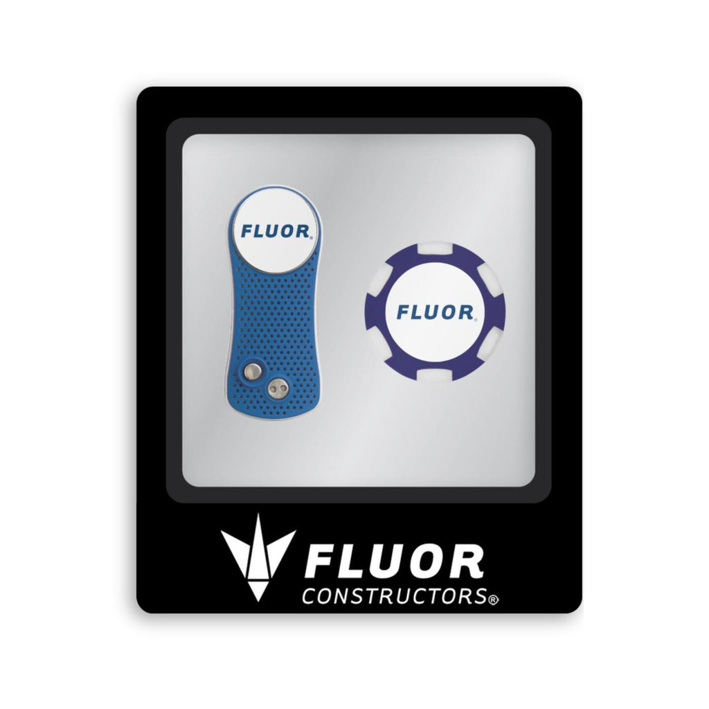 Ahead Switchfix Divot Tool and Poker Chip Gift Set - Blue/Silver - View 1