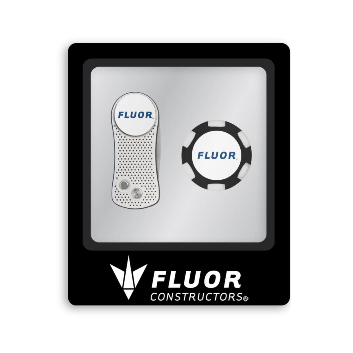 Ahead Switchfix Divot Tool and Poker Chip Gift Set - White/Black - View 1