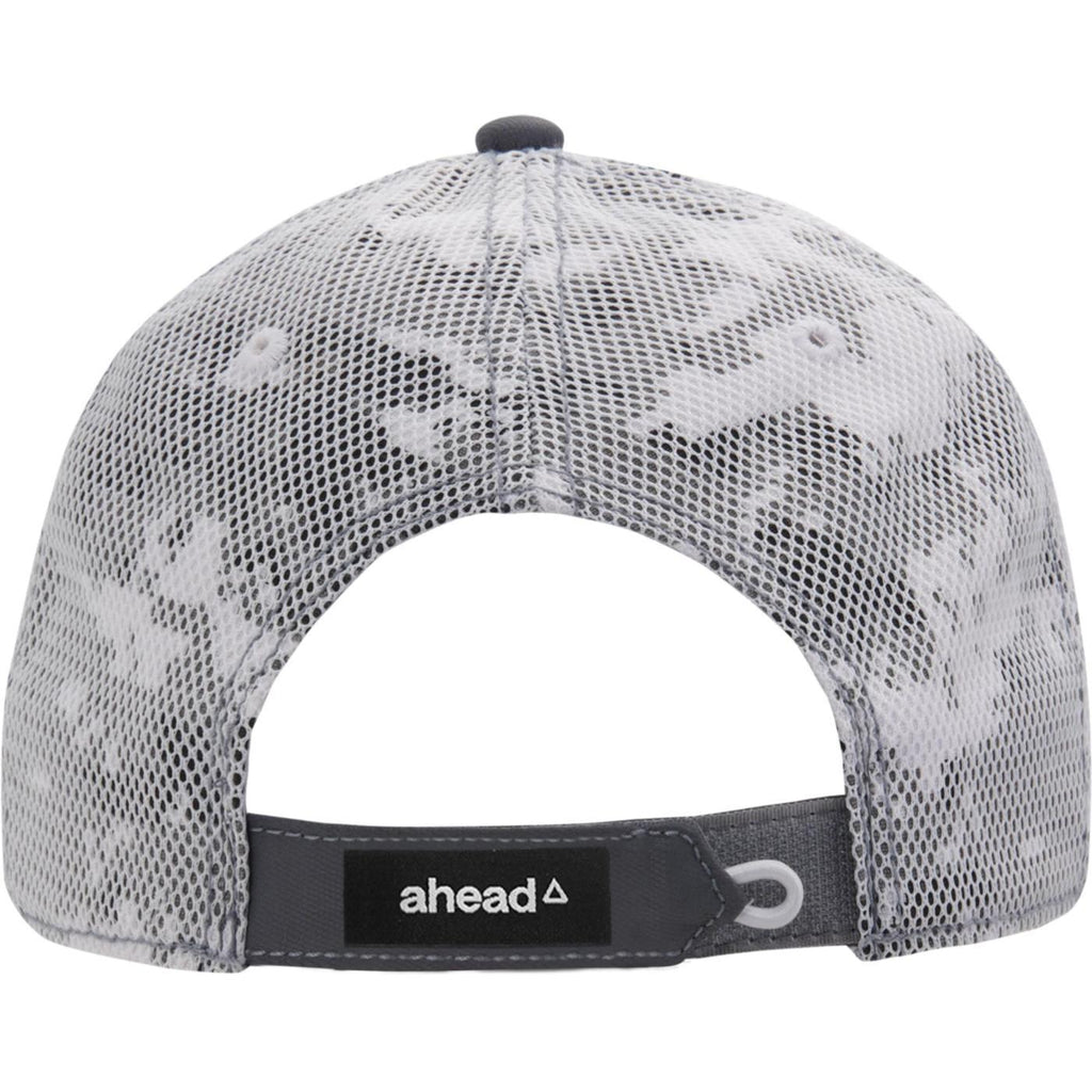 Ahead Taylor Camo Mesh Back Cap, UPF 50+ Transfer - Winter Grey/Camo - View 5