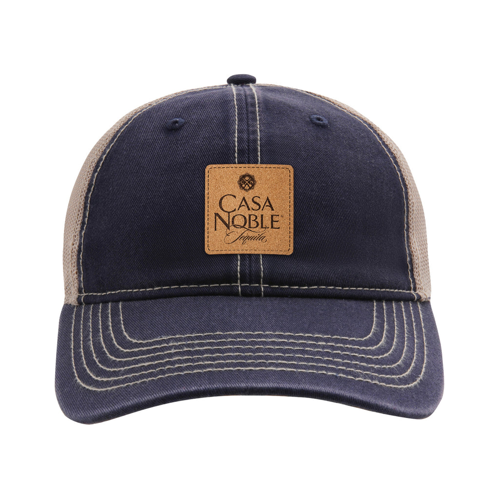 Ahead Wharf Tea Stained Mesh Back Cap Embroidery - Navy - View 3
