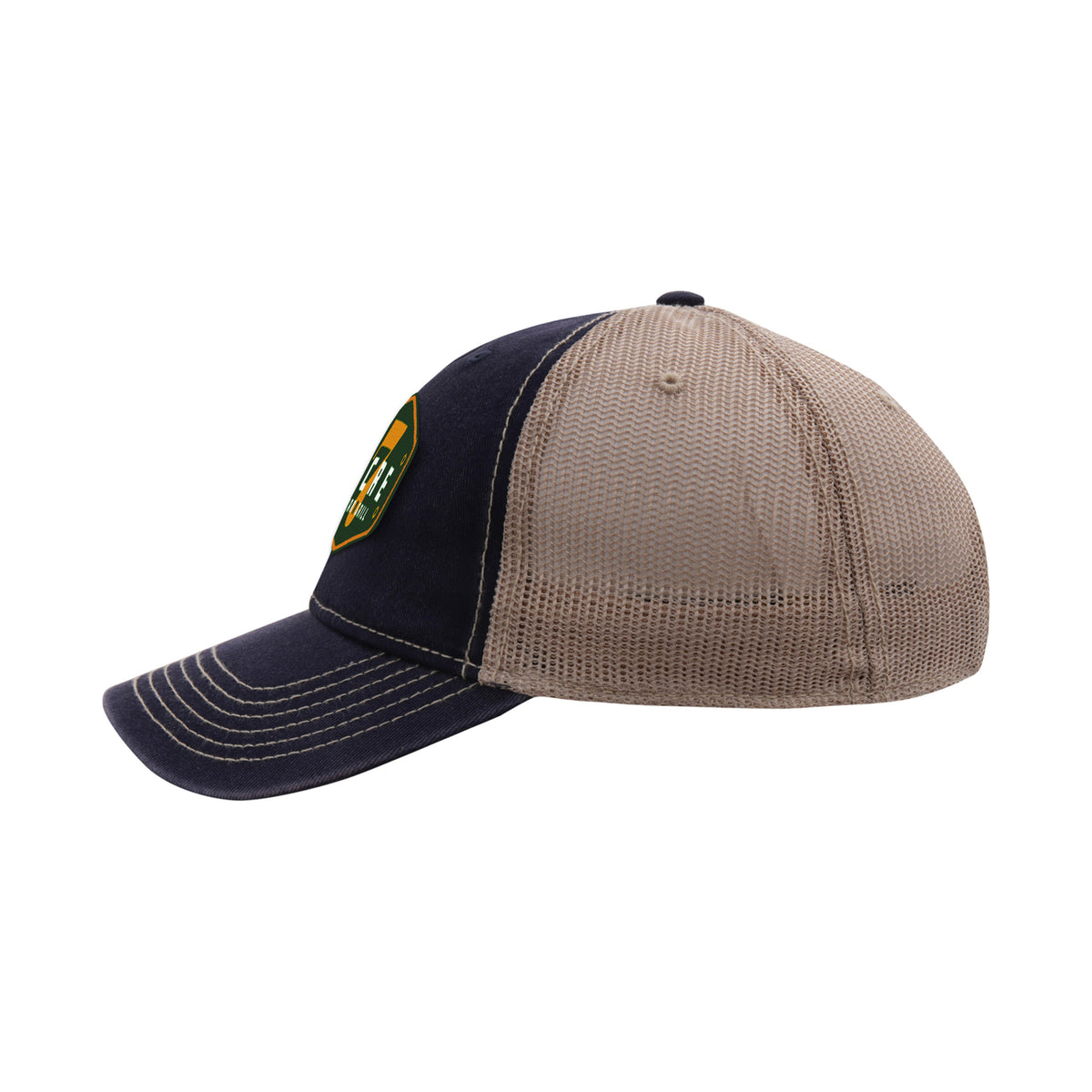 Ahead Wharf Tea Stained Mesh Back Cap Embroidery - Navy - View 4
