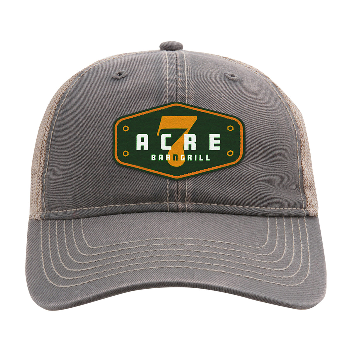 Ahead Wharf Tea Stained Mesh Back Cap Embroidery - Storm - View 2