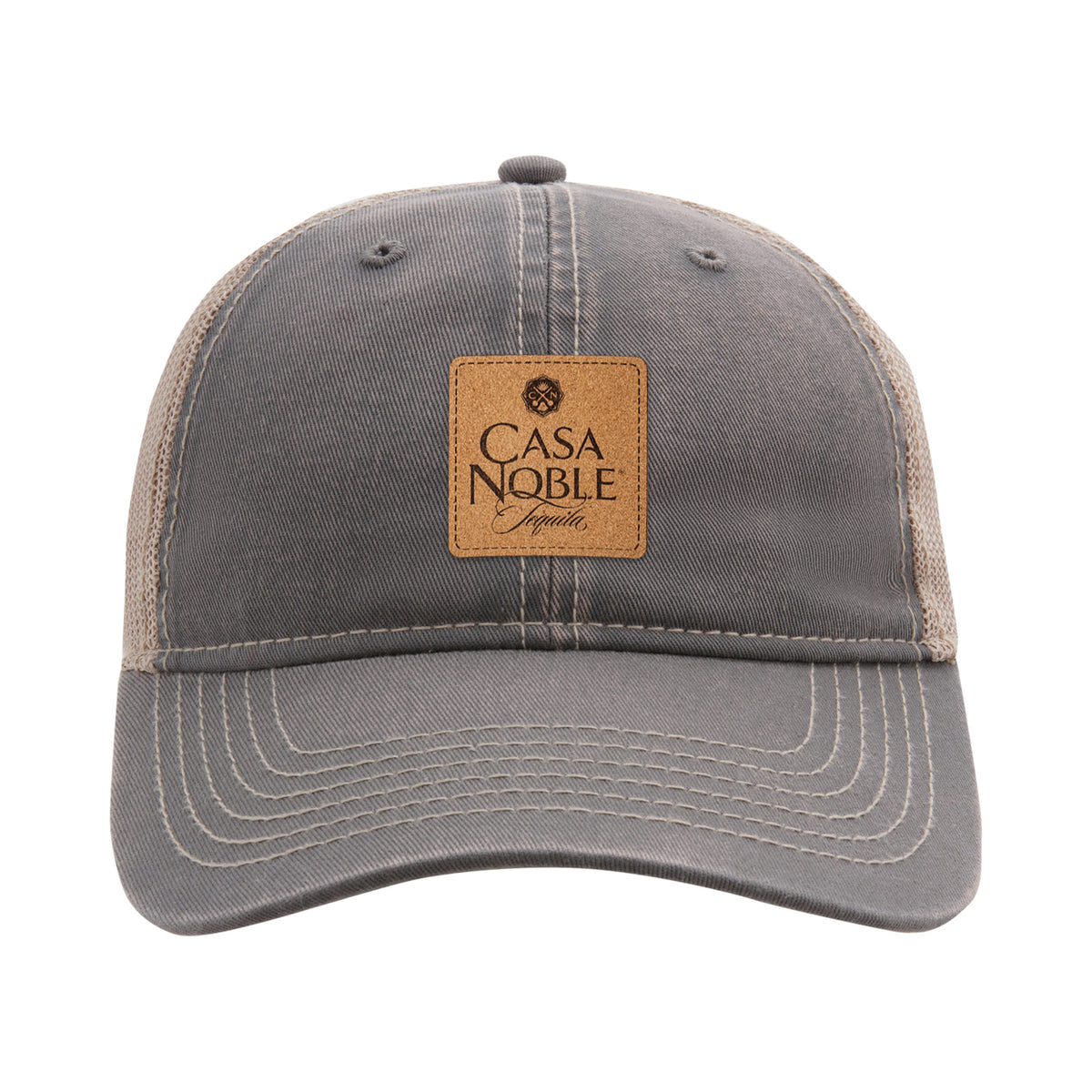 Ahead Wharf Tea Stained Mesh Back Cap Embroidery - Storm - View 3