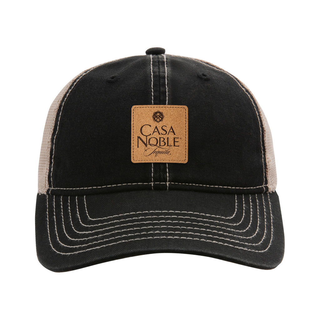 Ahead Wharf Tea Stained Mesh Back Cap Transfer - Black - View 3