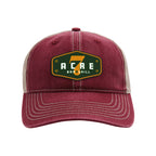 Ahead Wharf Tea Stained Mesh Back Cap Transfer - Maroon - View 2