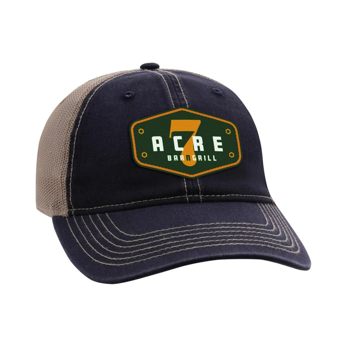 Ahead Wharf Tea Stained Mesh Back Cap Transfer - Navy - View 1