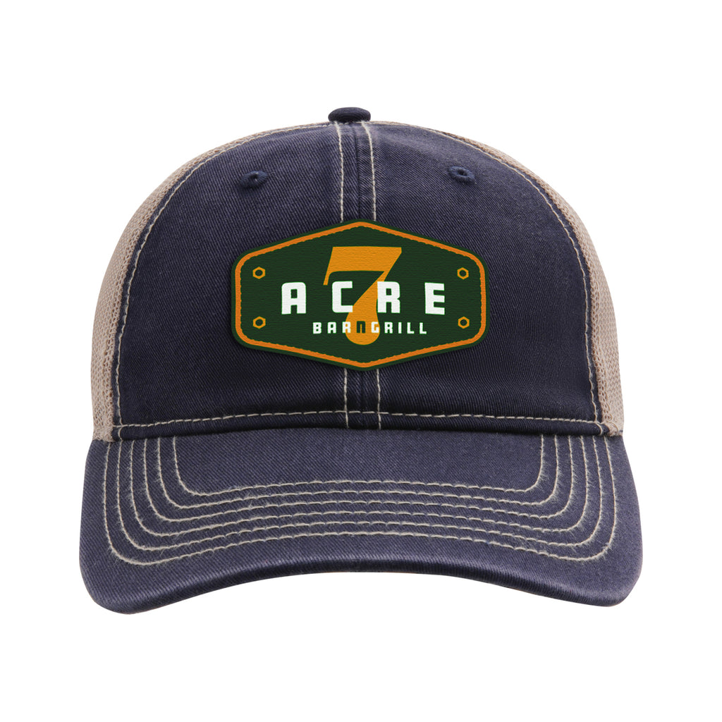 Ahead Wharf Tea Stained Mesh Back Cap Transfer - Navy - View 2