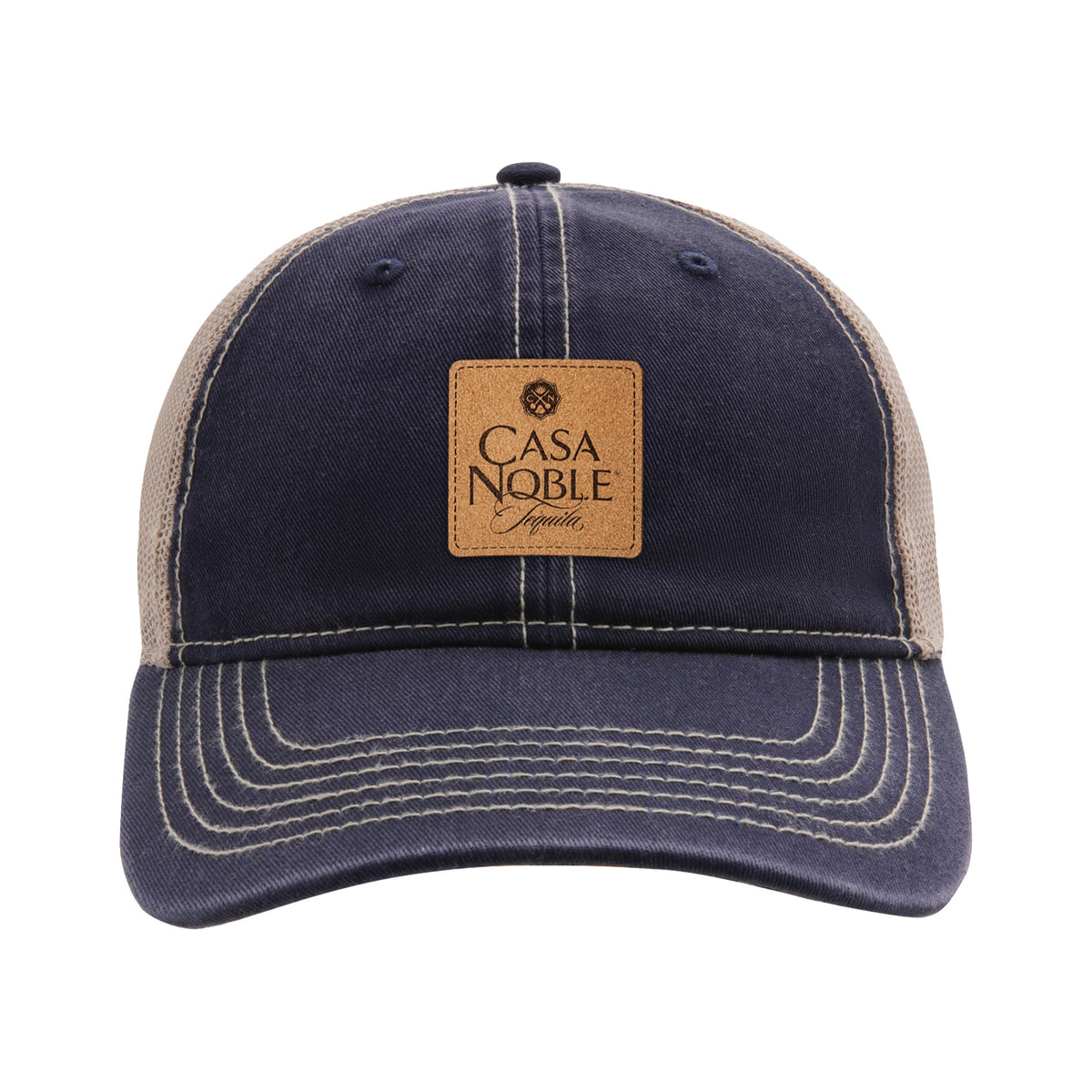 Ahead Wharf Tea Stained Mesh Back Cap Transfer - Navy - View 3