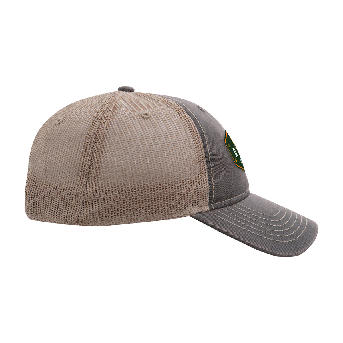 Ahead Wharf Tea Stained Mesh Back Cap Transfer - Storm - View 4