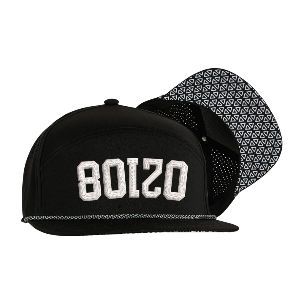 Ahead Zurich Flat Bill Cap with Rope Detail Transfer - Black - View 1