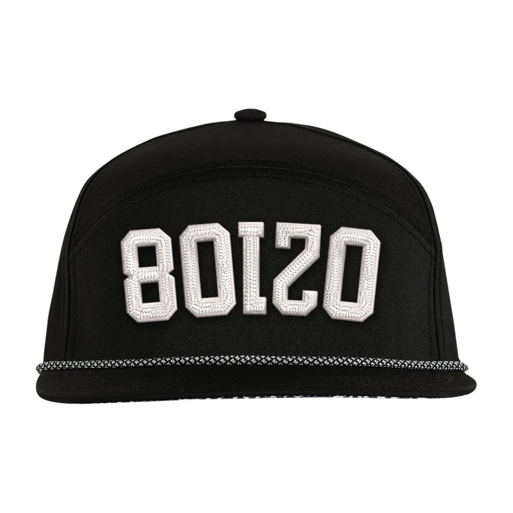 Ahead Zurich Flat Bill Cap with Rope Detail Transfer - Black - View 2
