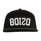 Ahead Zurich Flat Bill Cap with Rope Detail Transfer - Black - View 2
