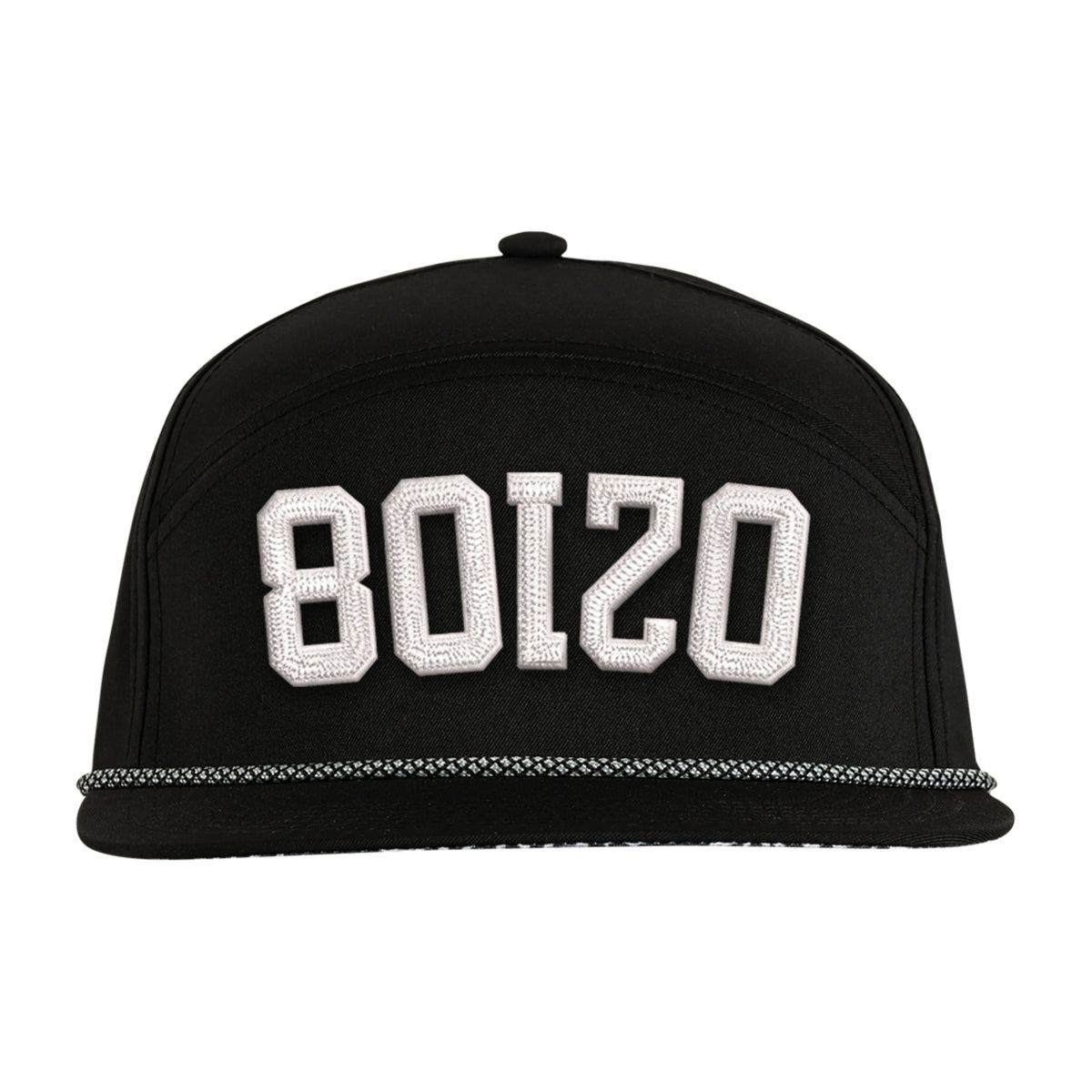 Ahead Zurich Flat Bill Cap with Rope Detail Transfer - Black - View 2