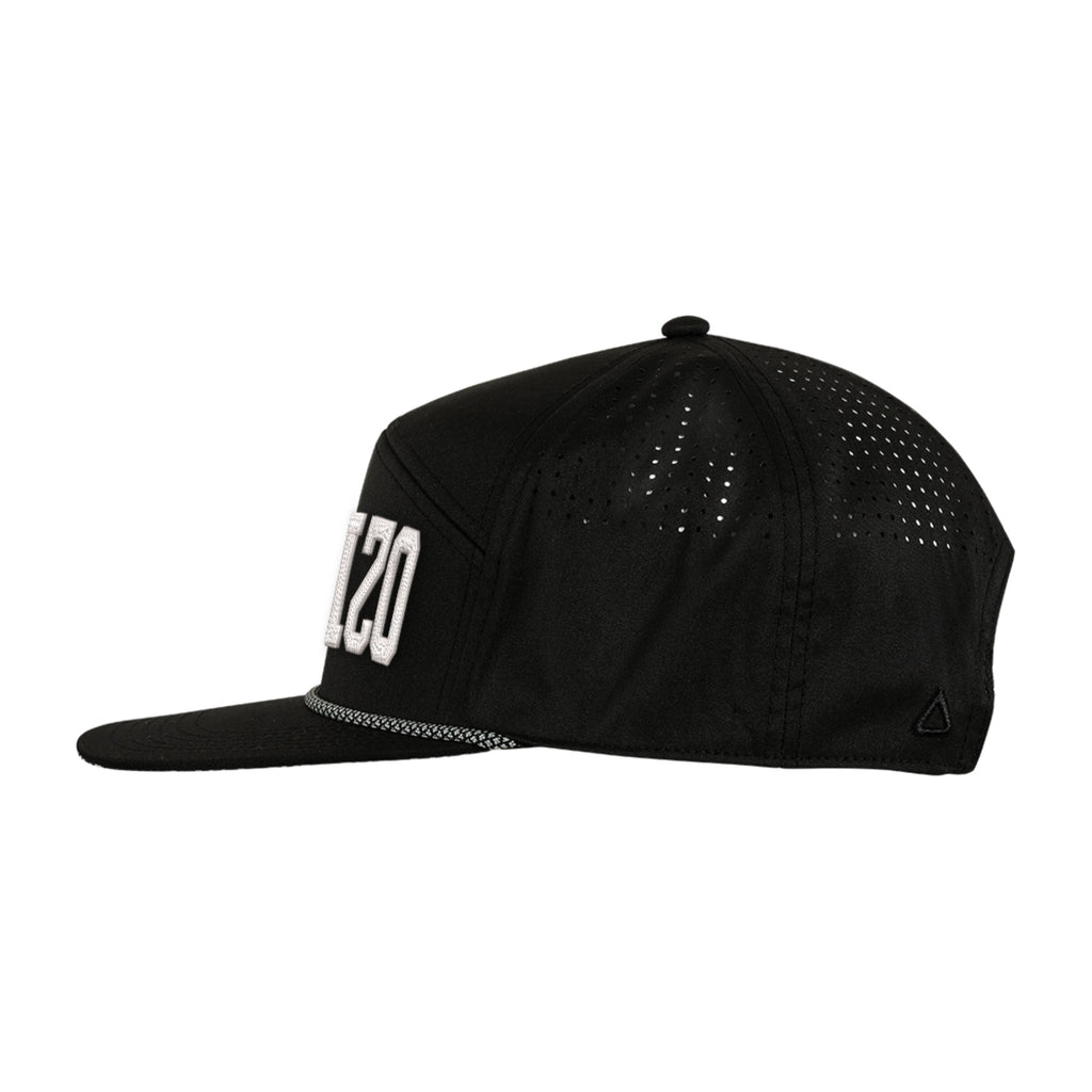 Ahead Zurich Flat Bill Cap with Rope Detail Transfer - Black - View 3