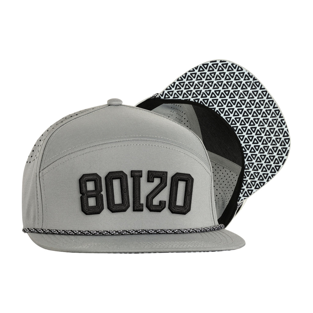 Ahead Zurich Flat Bill Cap with Rope Detail Transfer - Cement - View 1
