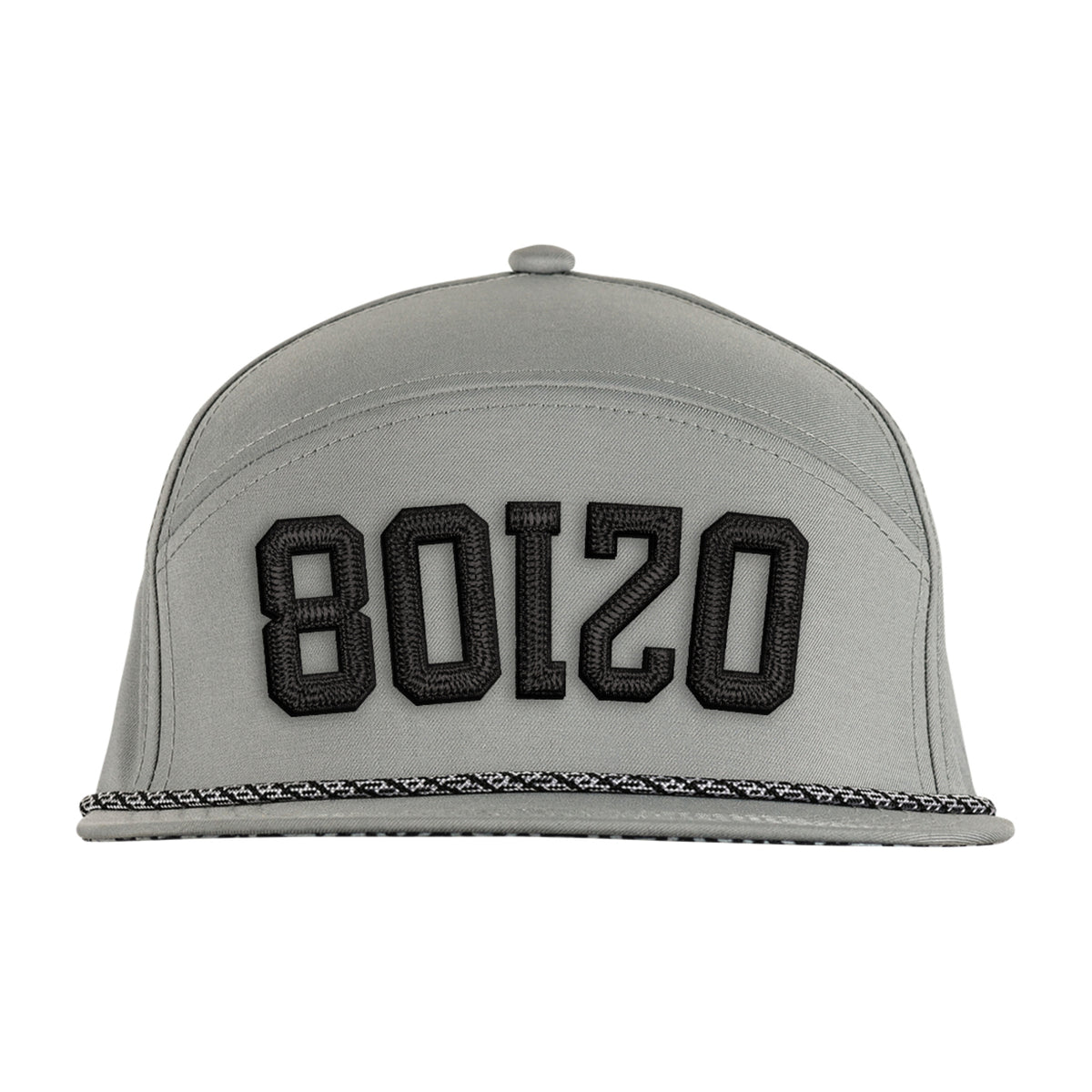 Ahead Zurich Flat Bill Cap with Rope Detail Transfer - Cement - View 2