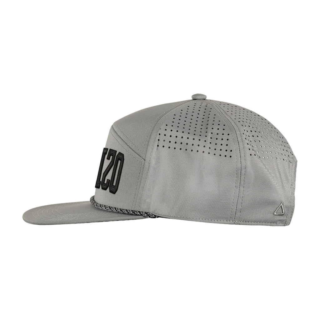 Ahead Zurich Flat Bill Cap with Rope Detail Transfer - Cement - View 3
