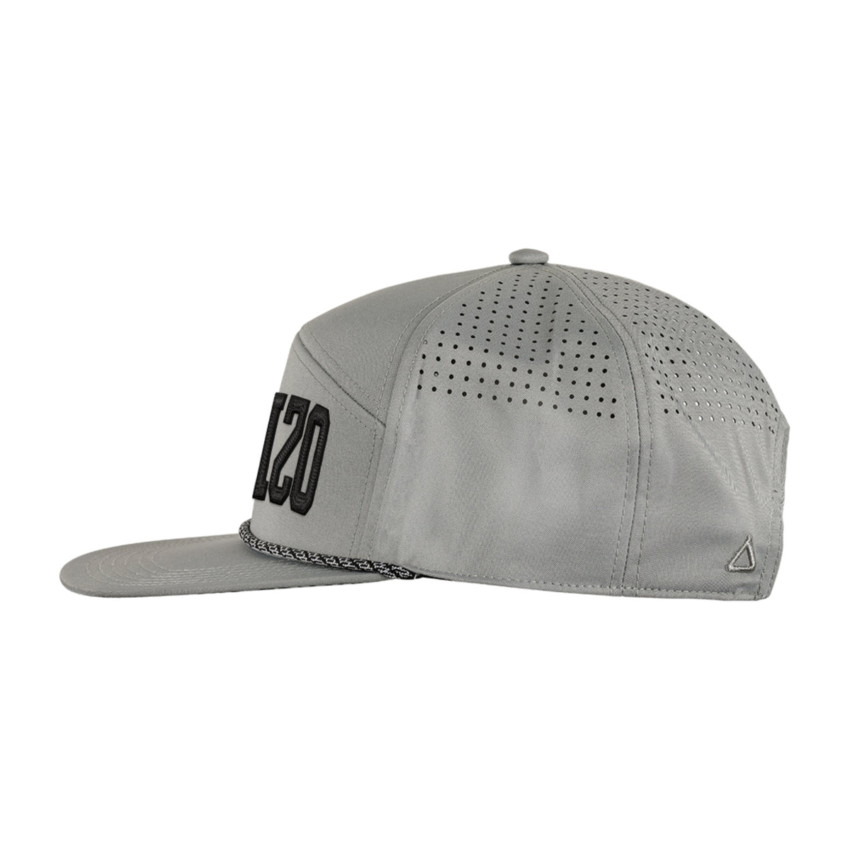 Ahead Zurich Flat Bill Cap with Rope Detail Transfer - Cement - View 3