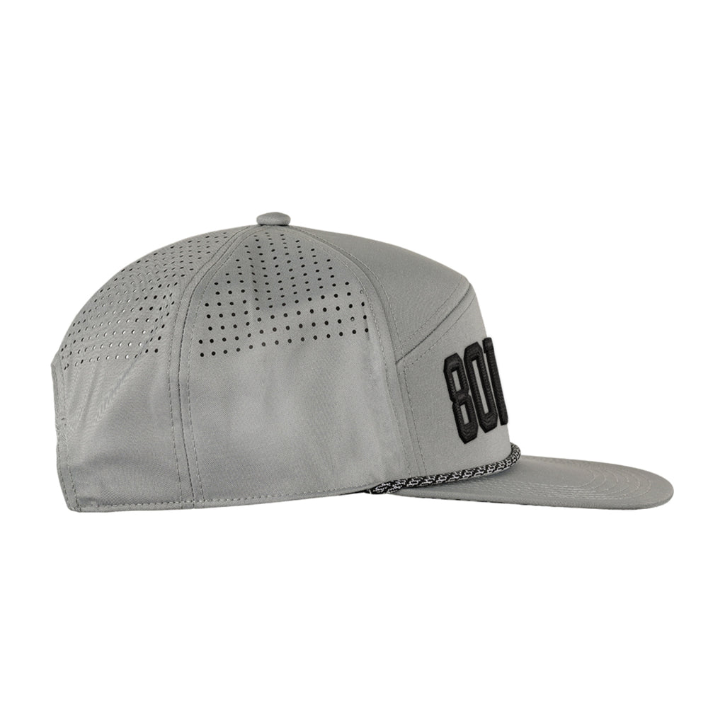 Ahead Zurich Flat Bill Cap with Rope Detail Transfer - Cement - View 4