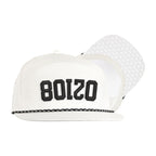 Ahead Zurich Flat Bill Cap with Rope Detail Transfer - White - View 1