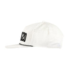 Ahead Zurich Flat Bill Cap with Rope Detail Transfer - White - View 3