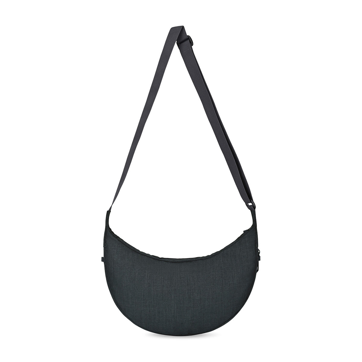 Alba Expandable Sling Bag in Recycled PET Embroidery - Black Sand - View 2